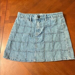 Forever 21 Denim Patchwork Mini Skirt XS